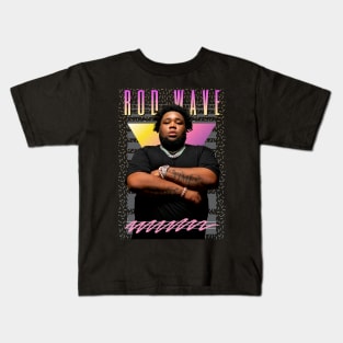 Rod Wave Retro Aesthetic Fan Art Kids T-Shirt